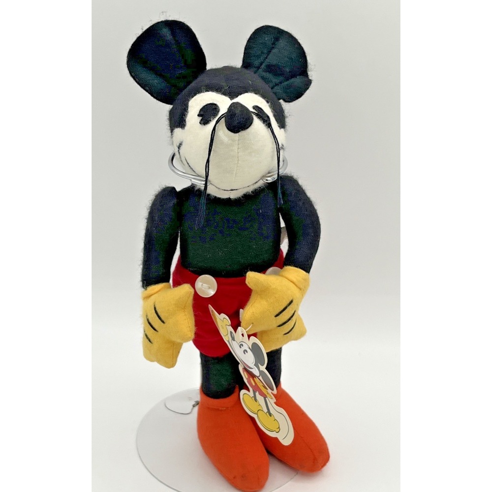 NWT Disney Schylling Retro Vintage‎ Mickey Mouse Plush 2002 11" Collectible Toy